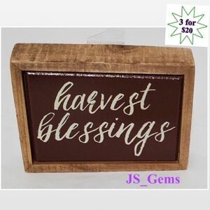 New Harvest Blessings Wood Home Sign